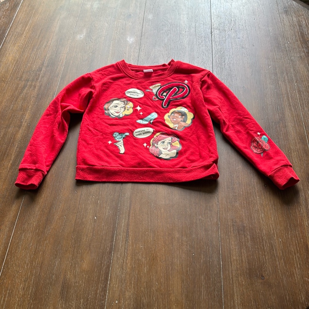Size M (approx 6-8 years) Disney 100 Years Princess Girls Sweatshirt Enchantment